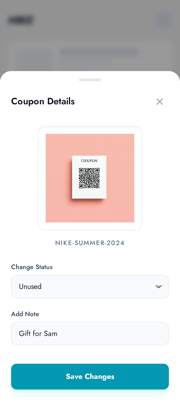 Rewally card detail view showing transaction history and point balance